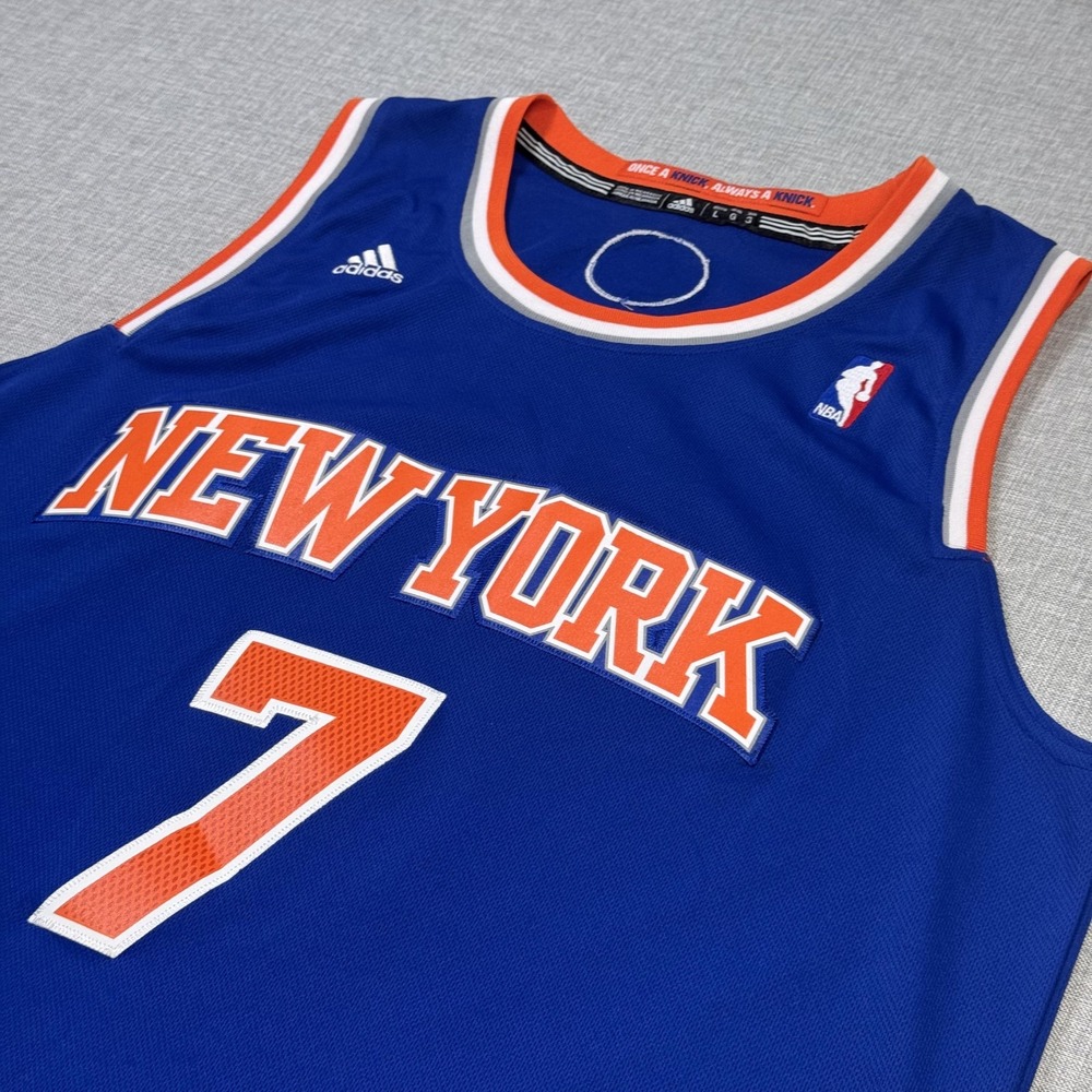 Adidas Carmelo Anthony New York Knicks Swingman Jersey #7 Mens L Blue Basketball